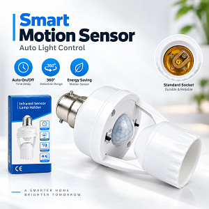 Motion Sensor Lamp Holder – E27