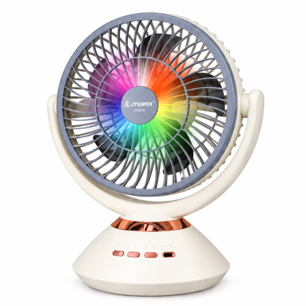 JYSUPER JY-2570 Rechargeable Fan with LED Light