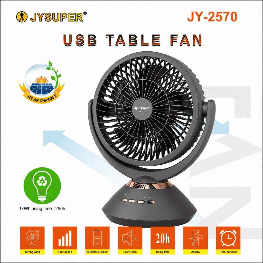 JYSUPER JY-2570 Rechargeable Fan